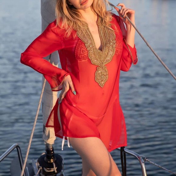 Manish Vaid Embellished Tunic - Picture 1 of 1